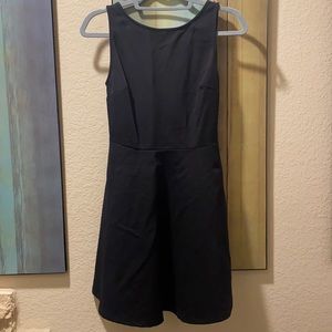 NWTS Lulus black dress open back A-line dress